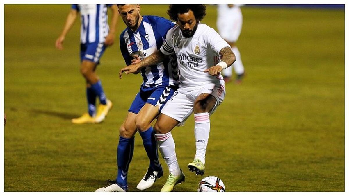 Marcelo en el estadio El Collao en aquella eliminación copera
