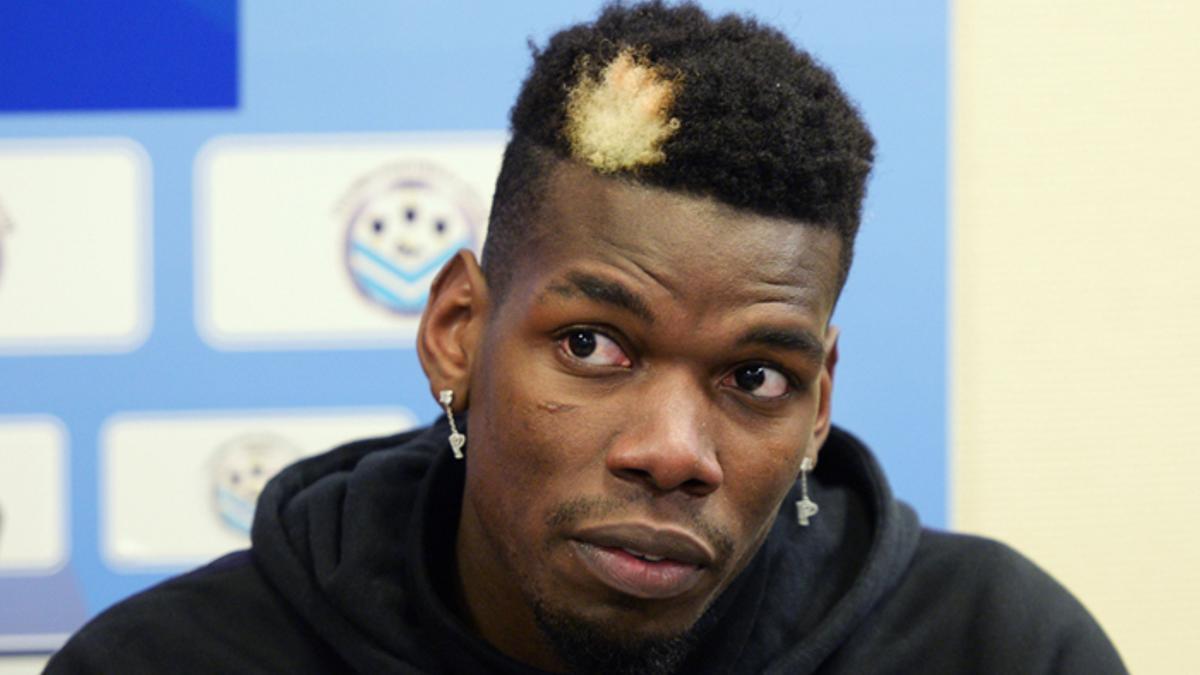 Paul Pogba ante los medios de comunicación