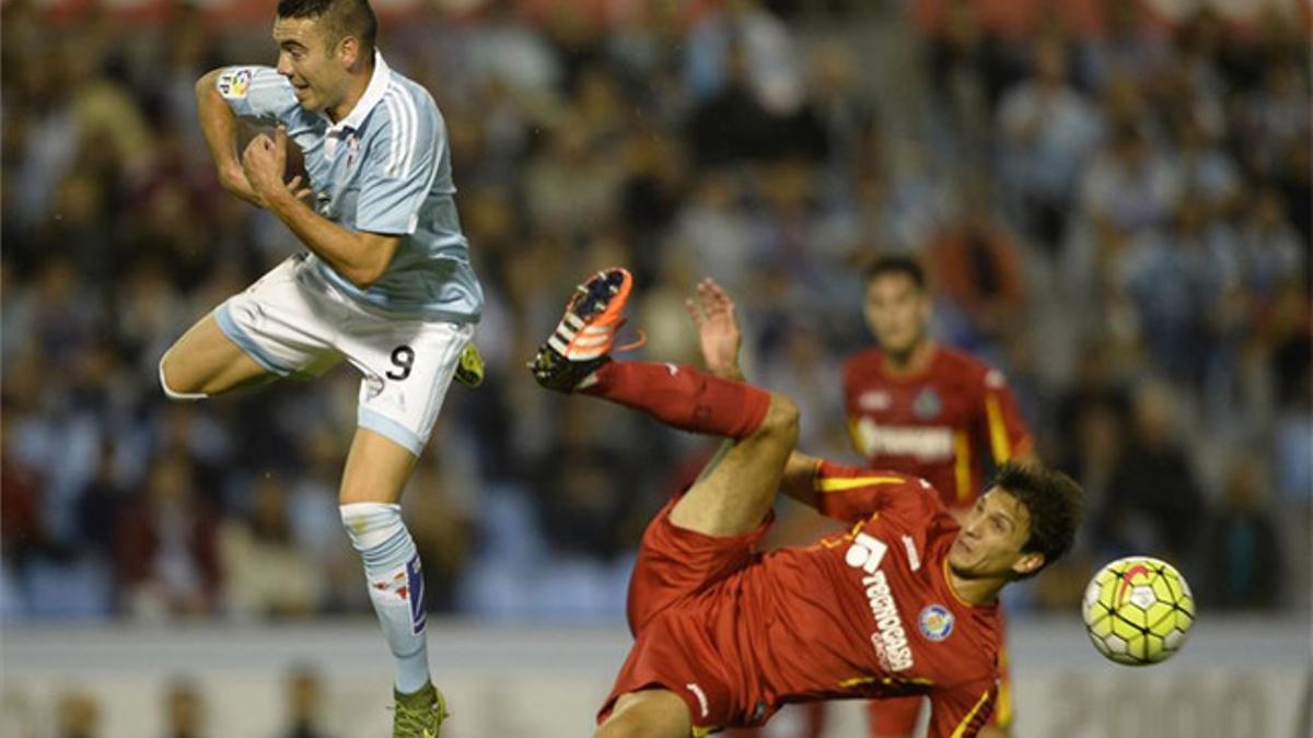 Iago Aspas no encontró el camino del gol ante el Getafe