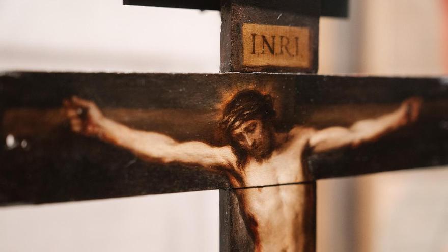 a Cruz' atribuido a Murillo no encuentra comprador en la subasta de Madrid