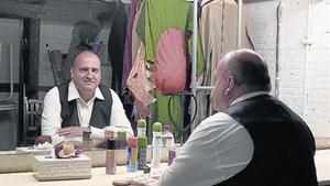 Lluïsos d’Horta 8 Xavi Martínez, al camerino del teatre.