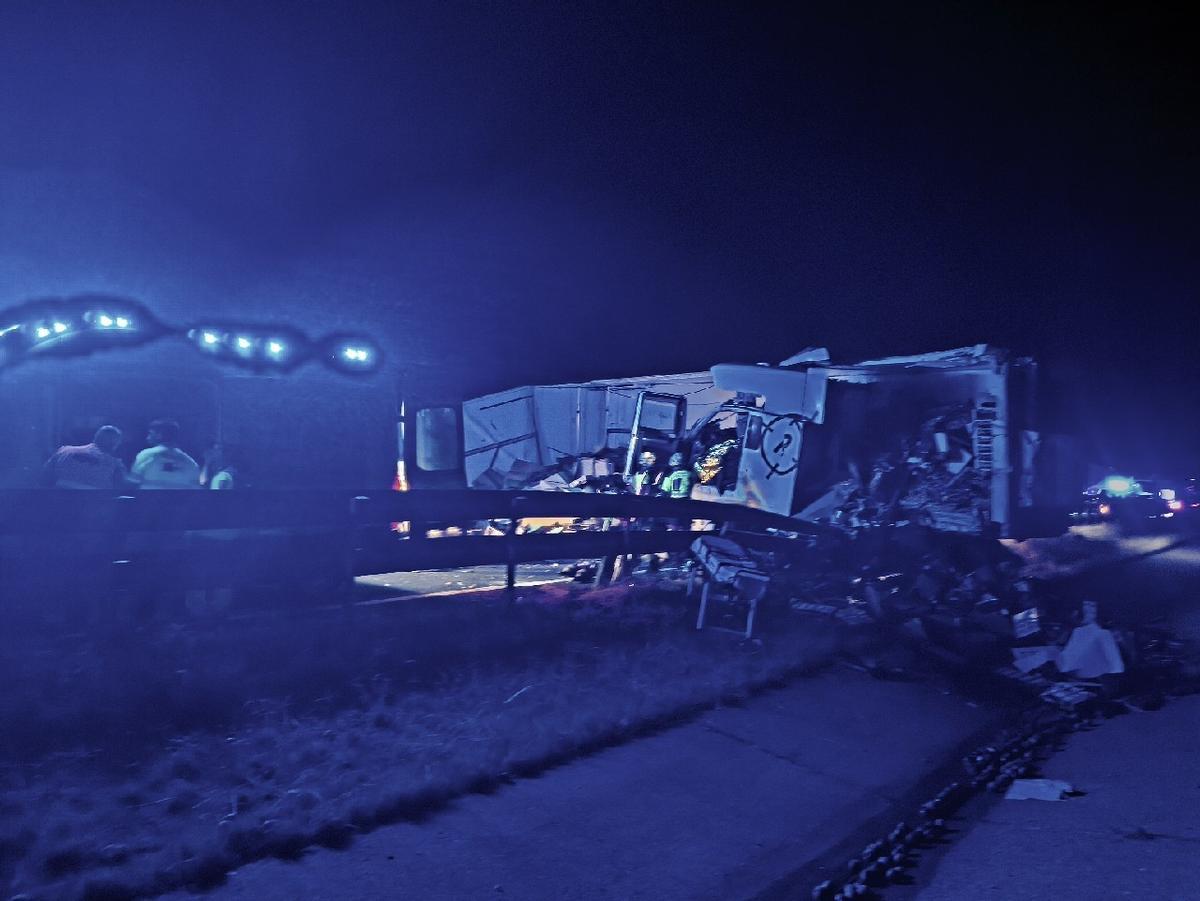 Imágenes del accidente en la A-66