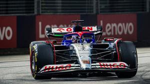 Daniel Ricciardo, de la escudería RB Racing Bulls, durante el GP de Singapur de Fórmula 1