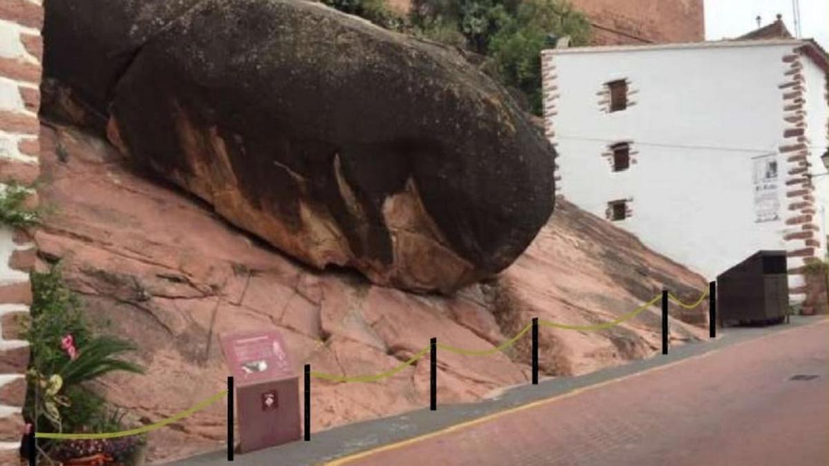 Recreación de cómo el Ayuntamiento protegerá la Roca Grossa.