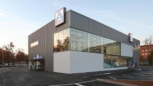 Exterior dun supermercat ALDI.