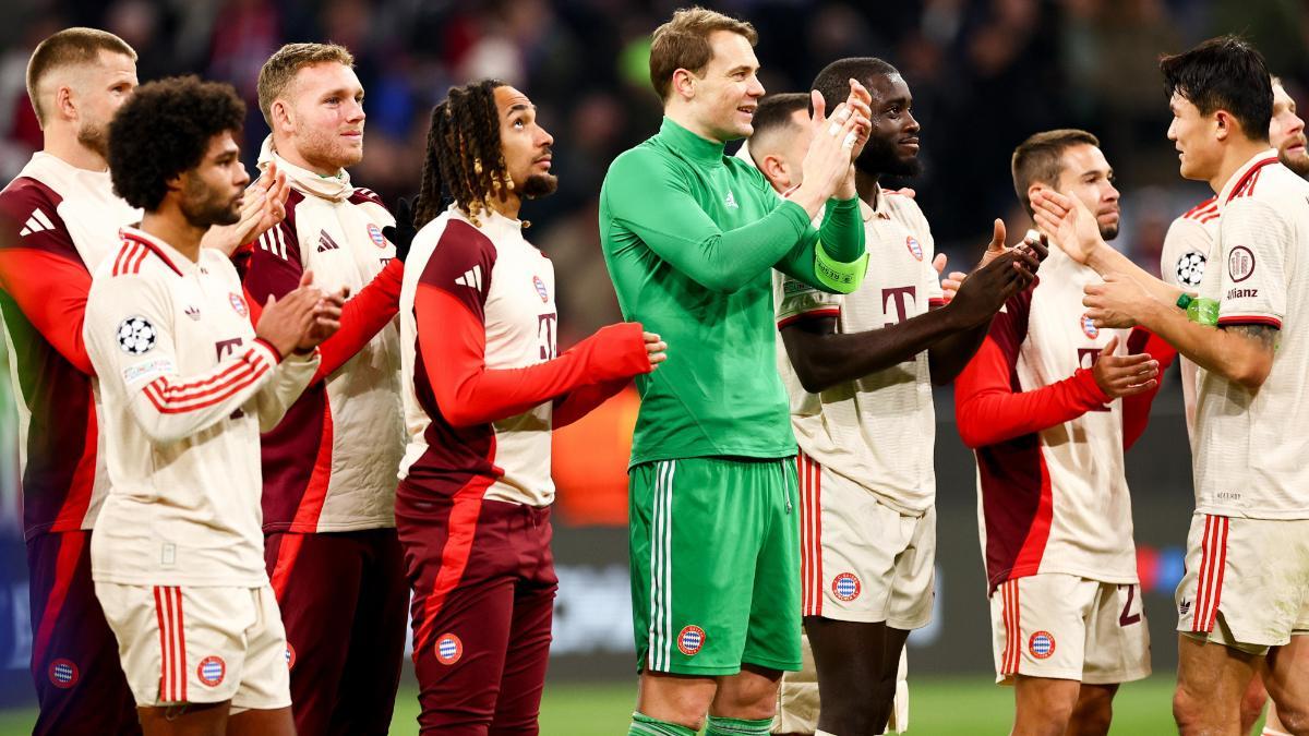 Los jugadores del Bayern celebrando la victoria ante el PSG
