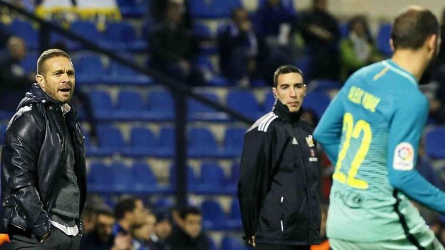 Luis García Tevenet, durante el Hércules-Barcelona de Copa