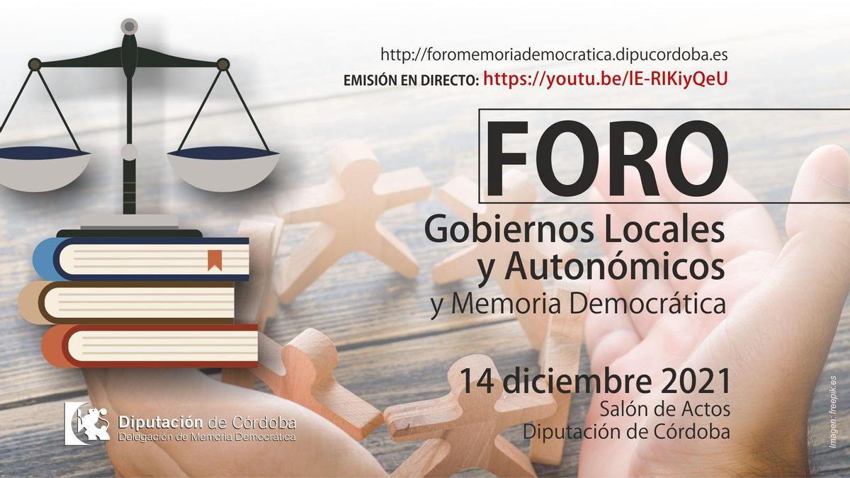 Cartel del foro auspiciado por la Diputación de Córdoba.