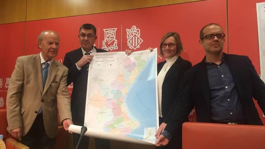 Un mapa comarcal de la Comunitat &quot;pensado para la ciudadanía&quot;