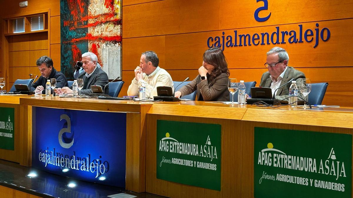 Santiago Prieto, Félix Sanz, Juan Metidieri, Pilar Bueno y Miguel Ruiz durante las ponencias.