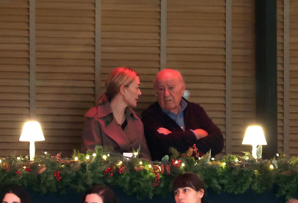 Marta Ortega con su padre Amancio en Casas Novas