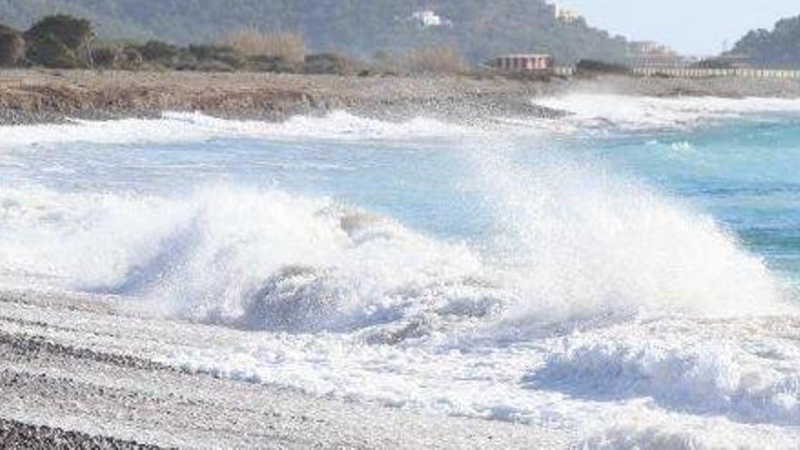 Una imagen del temporal de invierno del año pasado en Eivissa.