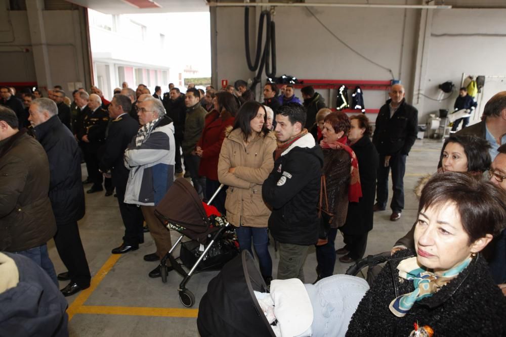 Acto del día del patrono de los bomberos en el Parque de Gijón