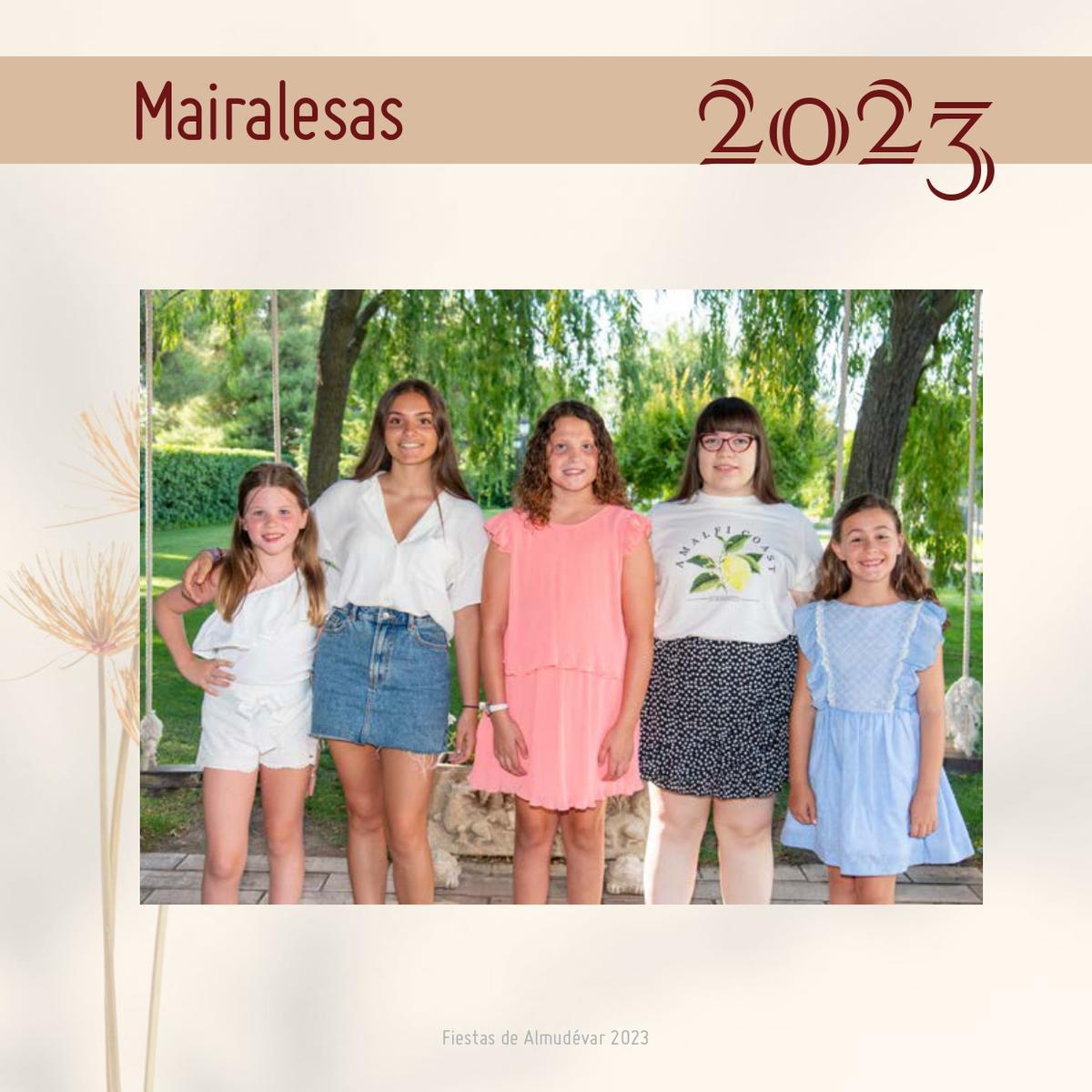 Las mairalesas mayores e infantiles de las fiestas de la Virgen de la Corona 2023.