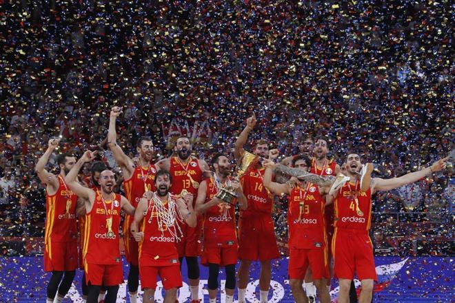 Las imágenes de la victoria de España contra Argentina en la final del Mundial de Baloncesto 2019.