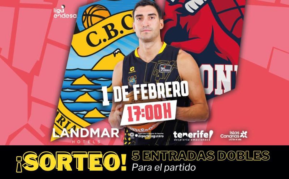 El La Laguna Tenerife se enfrenta al Baskonia el próximo domingo