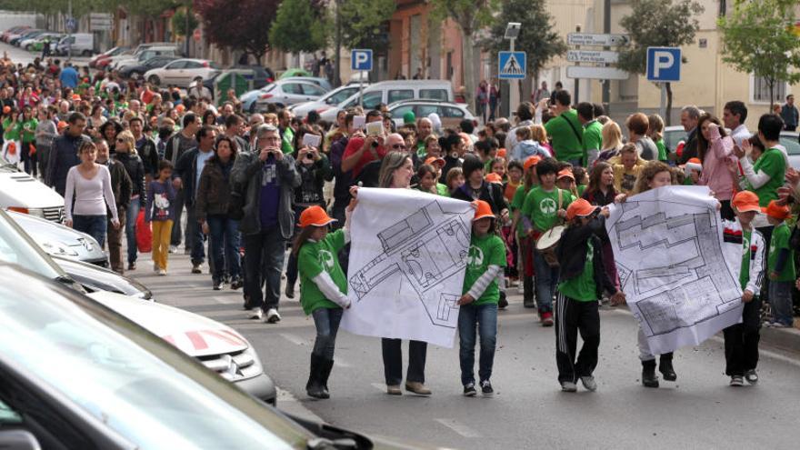 Imagen de archivo de una de las movilizaciones realizadas para exigir la unificación del colegio