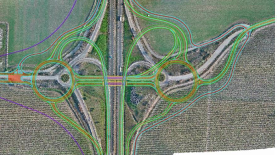 Enlace de la A4 al polígono de La Rinconada.