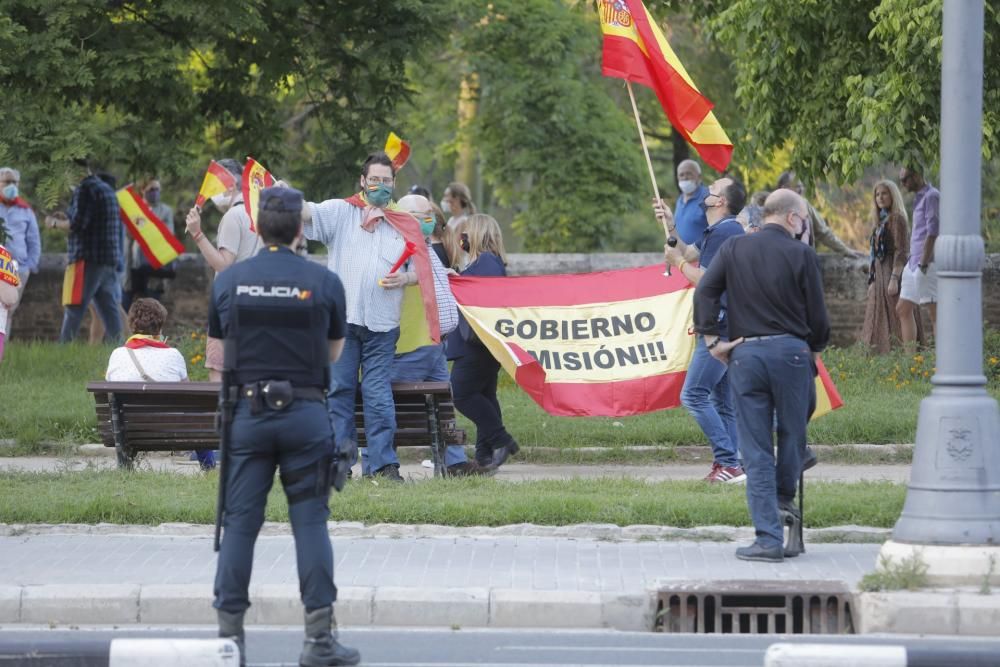 Escasa participación en la "marcha de las mascarillas"