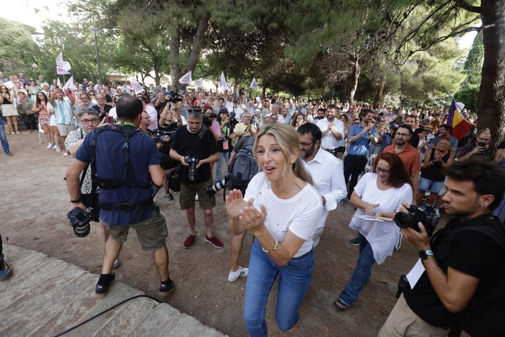 Yolanda Díaz en el acto central de Sumar Més en Mallorca