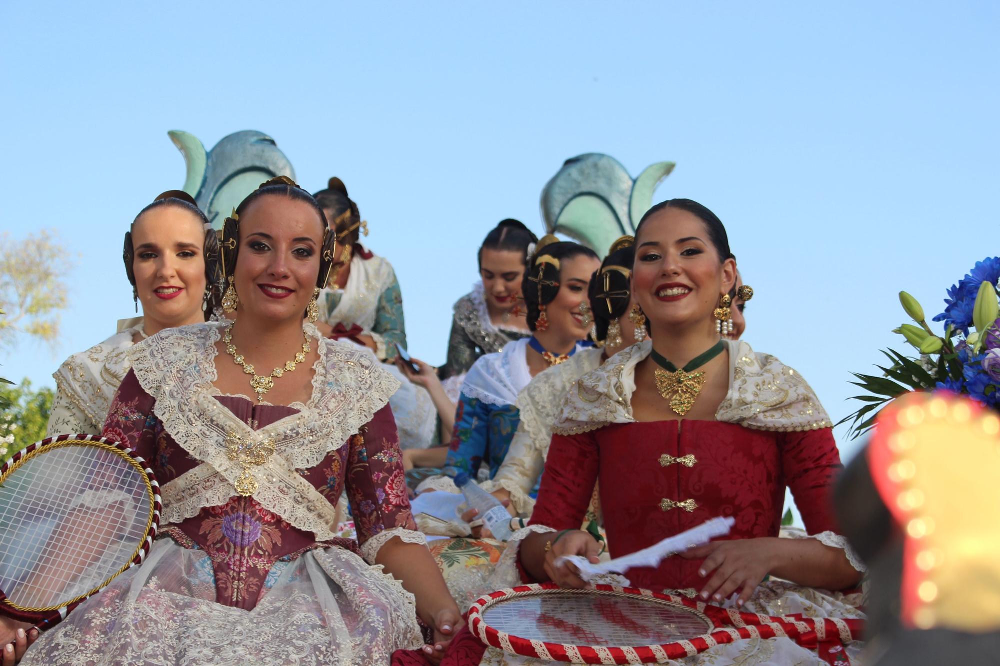 Las candidatas a falleras mayores de València, en la Batalla de Flores