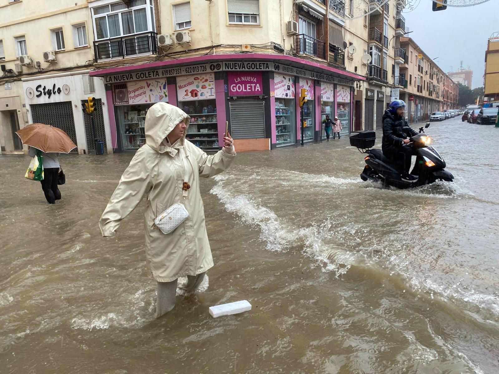 La nueva DANA a su paso por Málaga, en imágenes