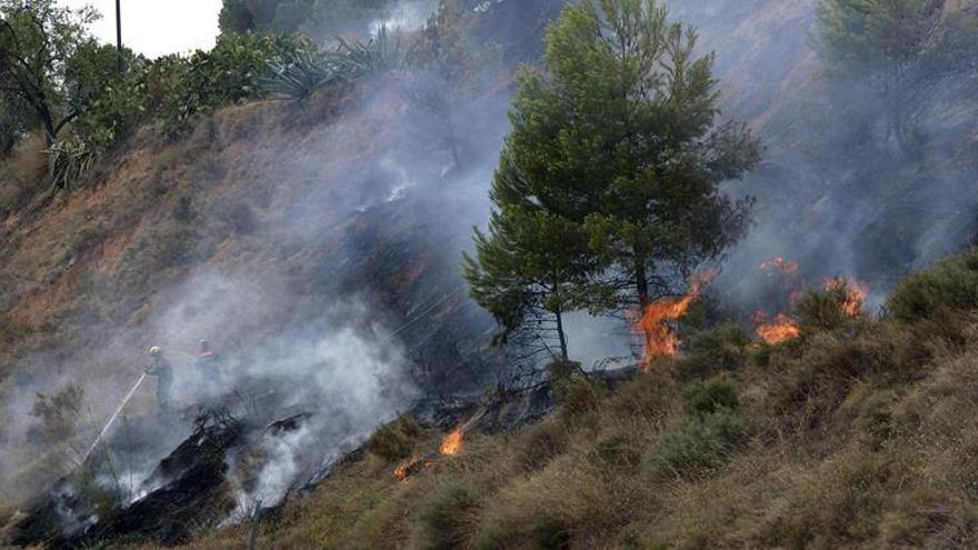 El incendio registrado en la zona Gormaig de Alcoy ha sido intencionado