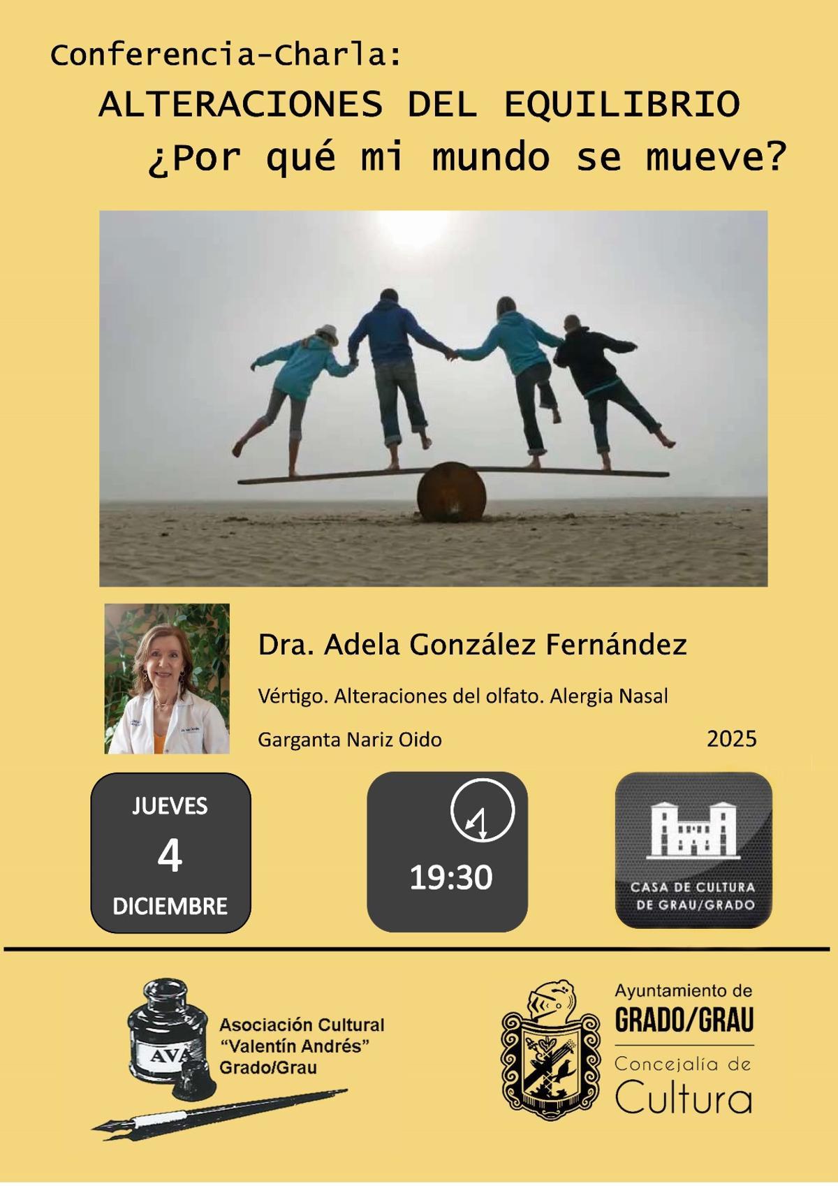 Cartel promocional de la charla.