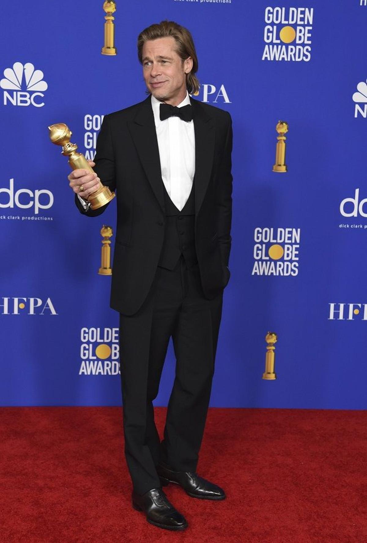 Brad Pitt, mejor actor de reparto en los Globos de Oro 2020