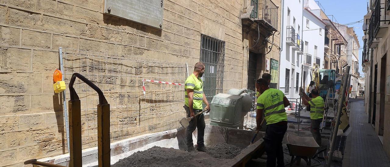 Obras en la casa del Inca Garcilaso en Montilla.