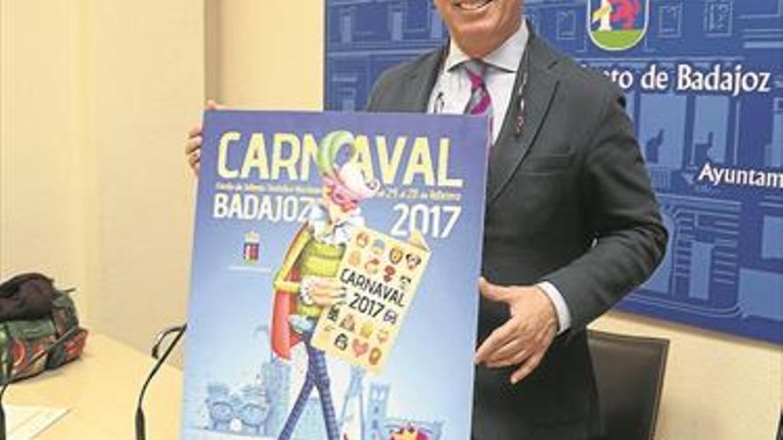 El autor del ‘Sardileón’ vuelve a firmar el cartel de Carnaval de Badajoz