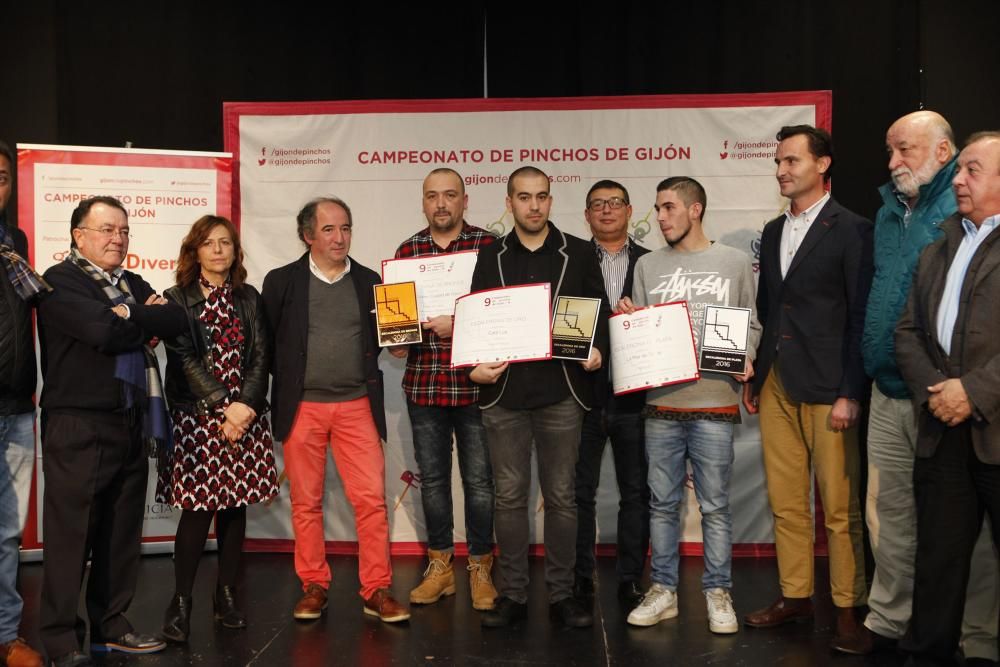 Entrega del IX Campeonato de Pinchos de Gijón.