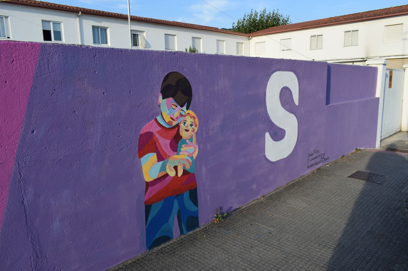 Mural por la igualdad en Moaña