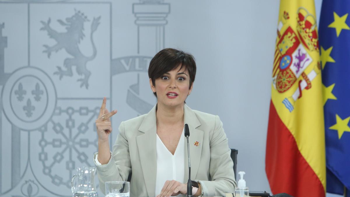 Isabel Rodríguez, durante la rueda de prensa posterior al Consejo de Ministros.