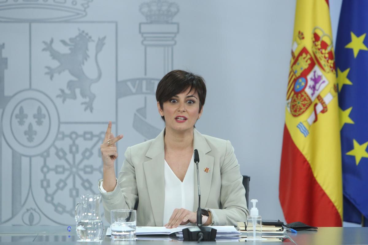 Isabel Rodríguez, durante la rueda de prensa posterior al Consejo de Ministros.