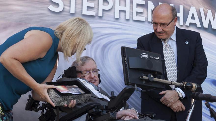 Hawking, en el Instituto Astrofísico de Canarias.