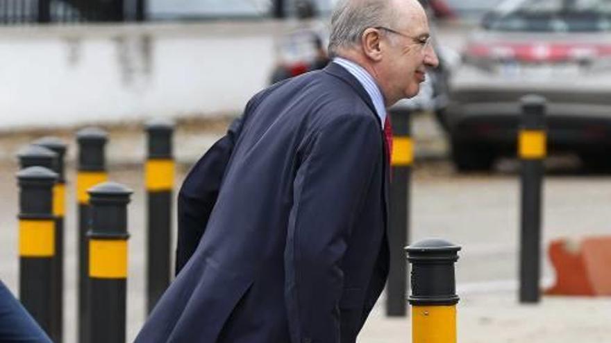 L&#039;expresident de Caja Madrid, Rodrigo Rato, entrant a l&#039;Audiència.