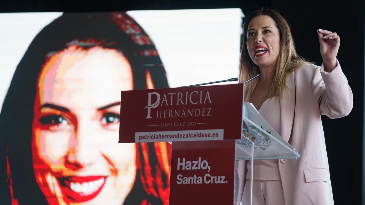 Mitin electoral de Patricia Hernández en Santa Cruz de Tenerife