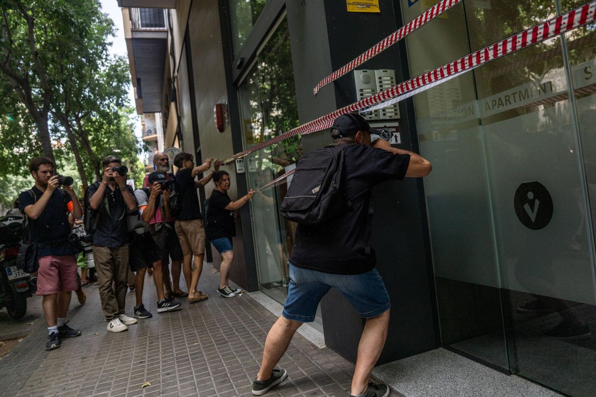 Manifestación en Barcelona por el decrecimiento turístico