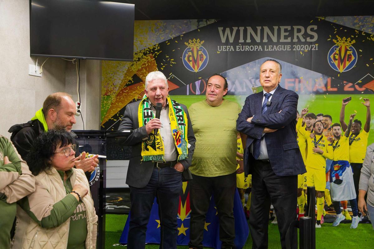 Galería | El Villarreal realiza el tradicional brindis por la permanencia