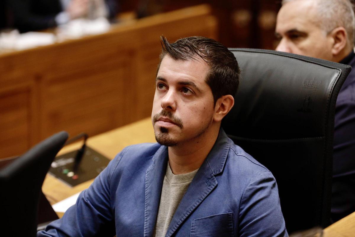 Javier Suárez Llana, en un pleno.