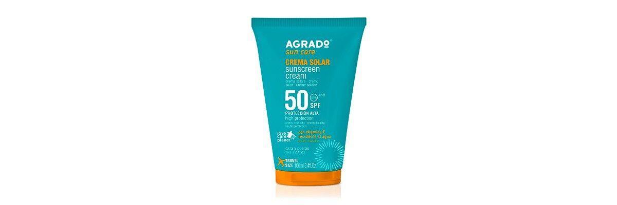 Crema solar Agrado SPF 50.