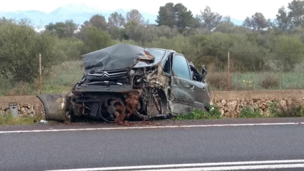 Accidente en la carretera vieja de Sineu