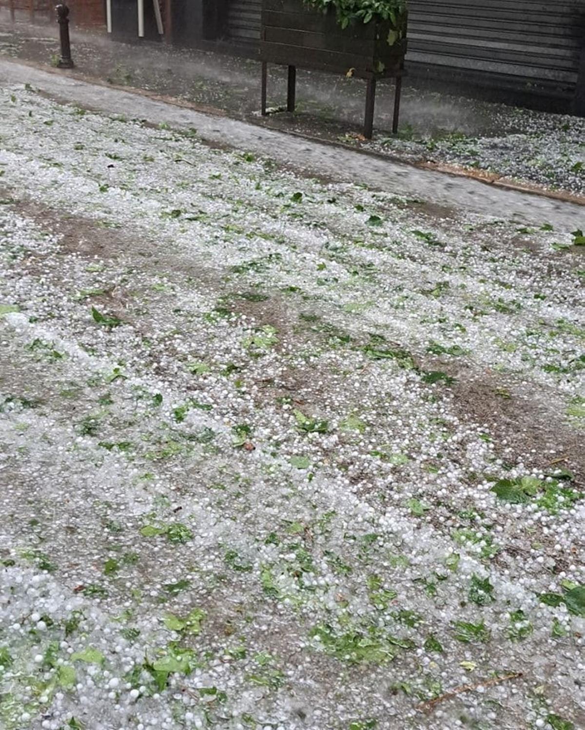 Granizada en Sant Hilari Sacalm 