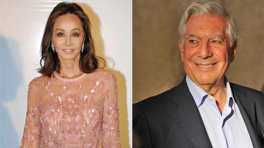 Isabel Preysler y Vargas Llosa, juntos.