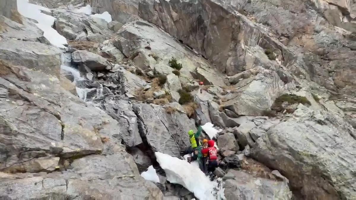 Rescate de un montañero accidentado en Majada ALta en el Pico Garmo Negro de Panticosa