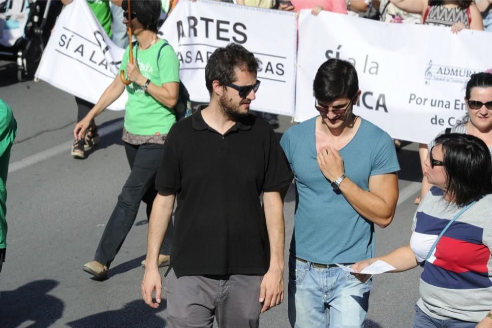 La protesta de educación en Murcia, en imágenes