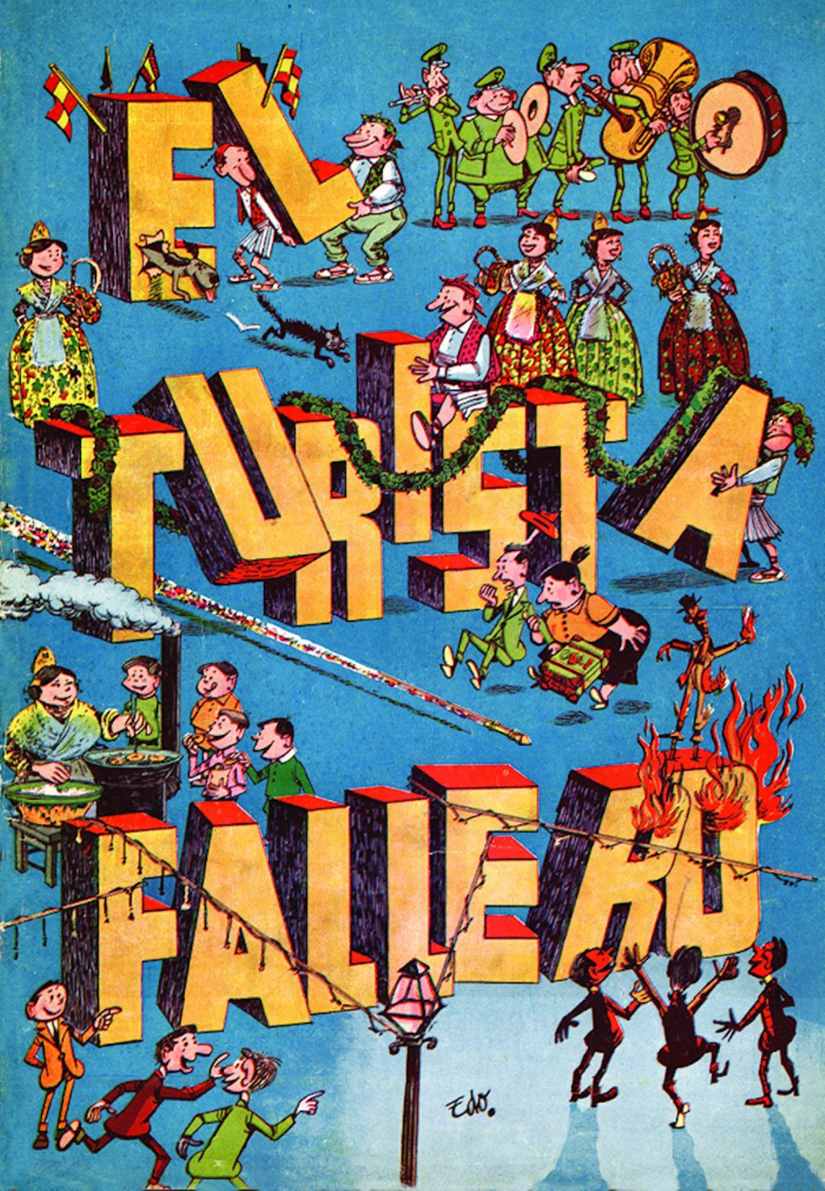 'El Turista Fallero' de 1953. Autor de la portada José Edo.