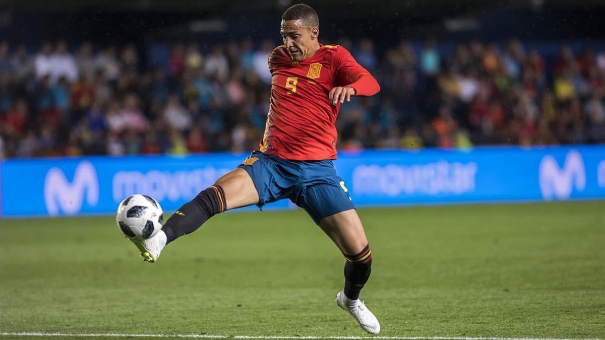 Rodrigo Moreno, durante el amistoso contra Suiza.