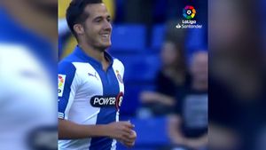 Lucas Vázquez marca con el RCD Espanyol